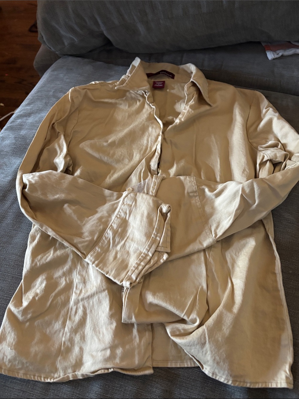 Women’s Beige Button-Up Lightweight shirt Merona size L